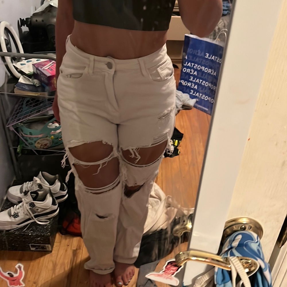 white jeans